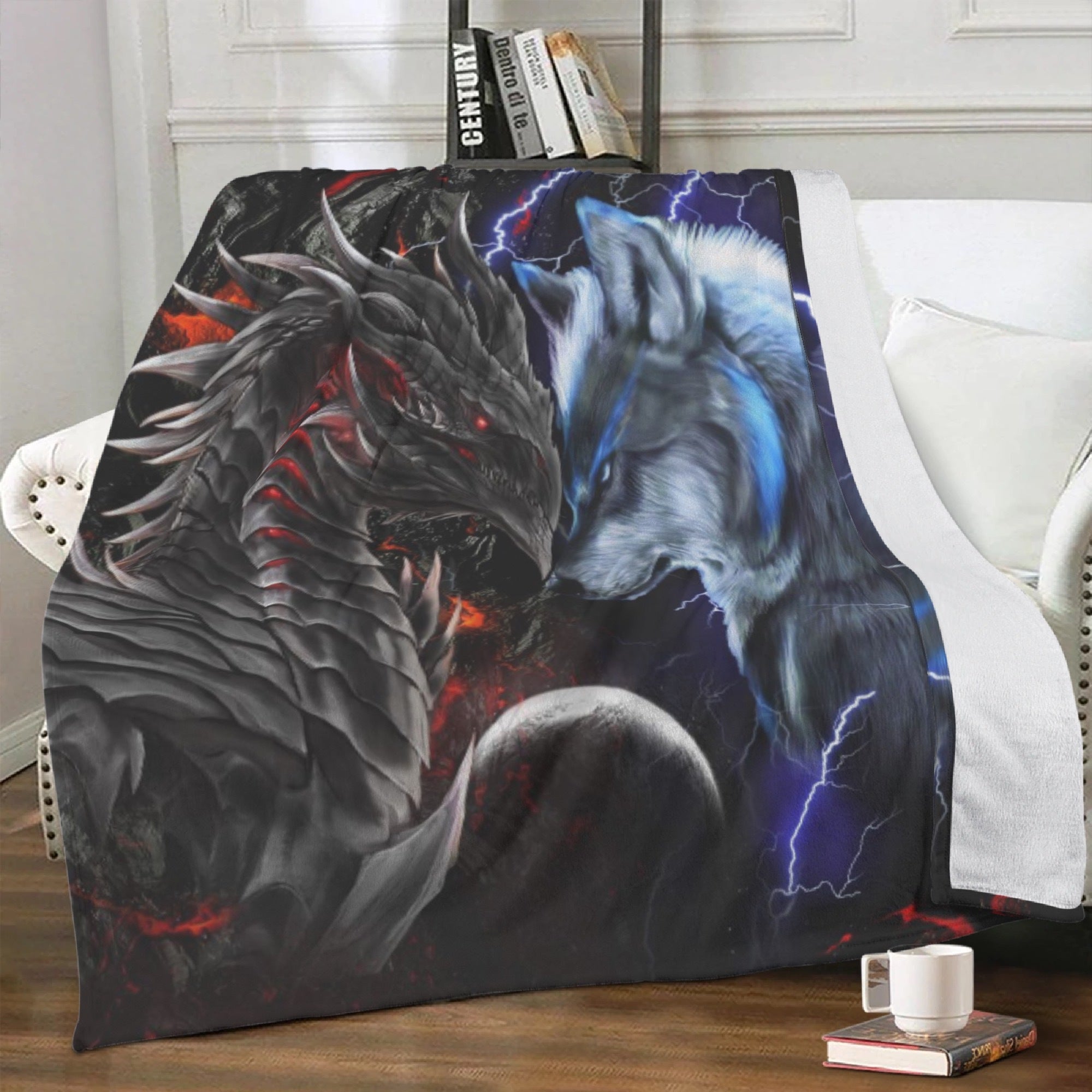 Dragon adn Wolf blanket