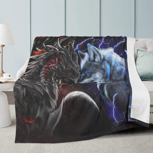 Dragon adn Wolf blanket